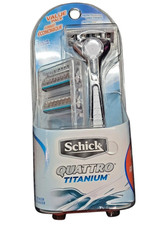 Schick Quattro Titanium Men’s Razor Handle & 3 Replacement Cartridges 4.87 per gallon