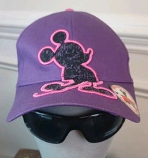 New Purple Disney Mickey Mouse Built In Flip Sunglasses Baseball Hat Cap Pink