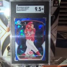 2023 Bowman Sapphire BCP-66 Edwin Arroyo Chrome Prospect Cincinnati Reds SGC 9.5