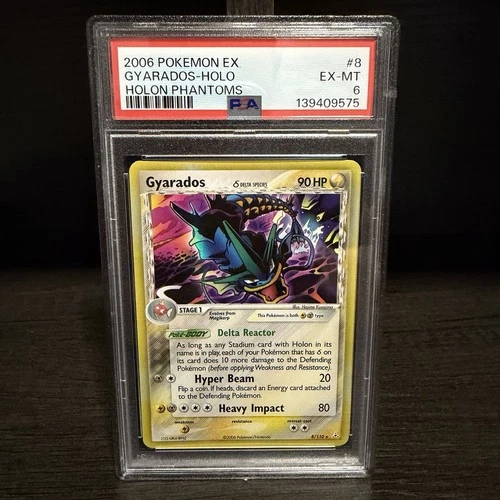 2006 POKEMON EX HOLON PHANTOMS #8 GYARADOS HOLO PSA 6 EX-MT CARD
