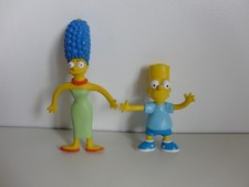 The Simpsons Marge and Bart Simpson bendable figures, 1990 vintage, Fox, Jesco