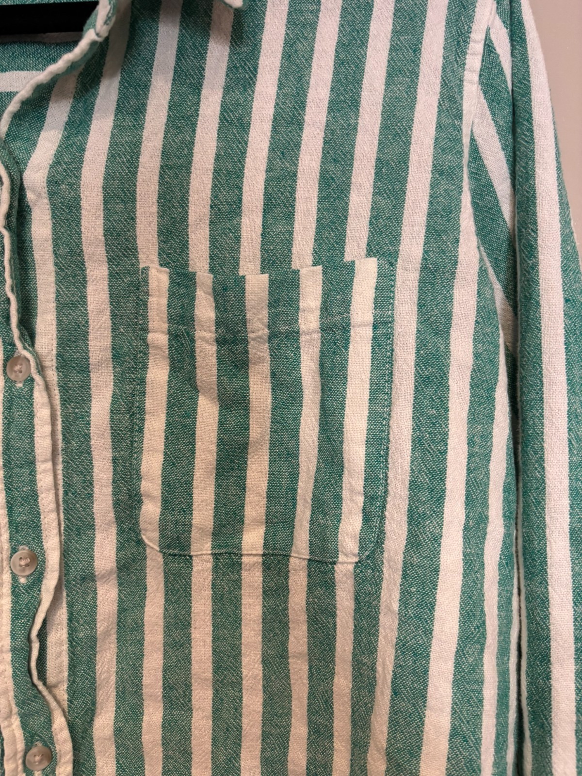 Universal Threads Linen Striped Button Down Shirt… - image 4