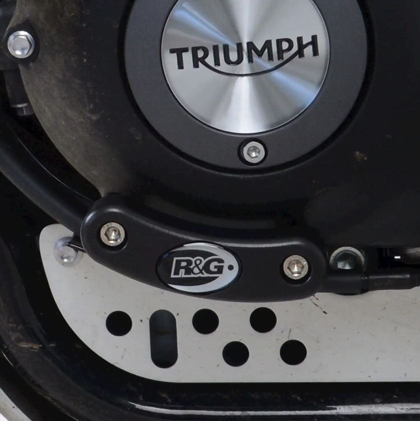 R&G Engine Case Sliders Black (LHS) Triumph Scrambler 1200 XE 2019 - 2024