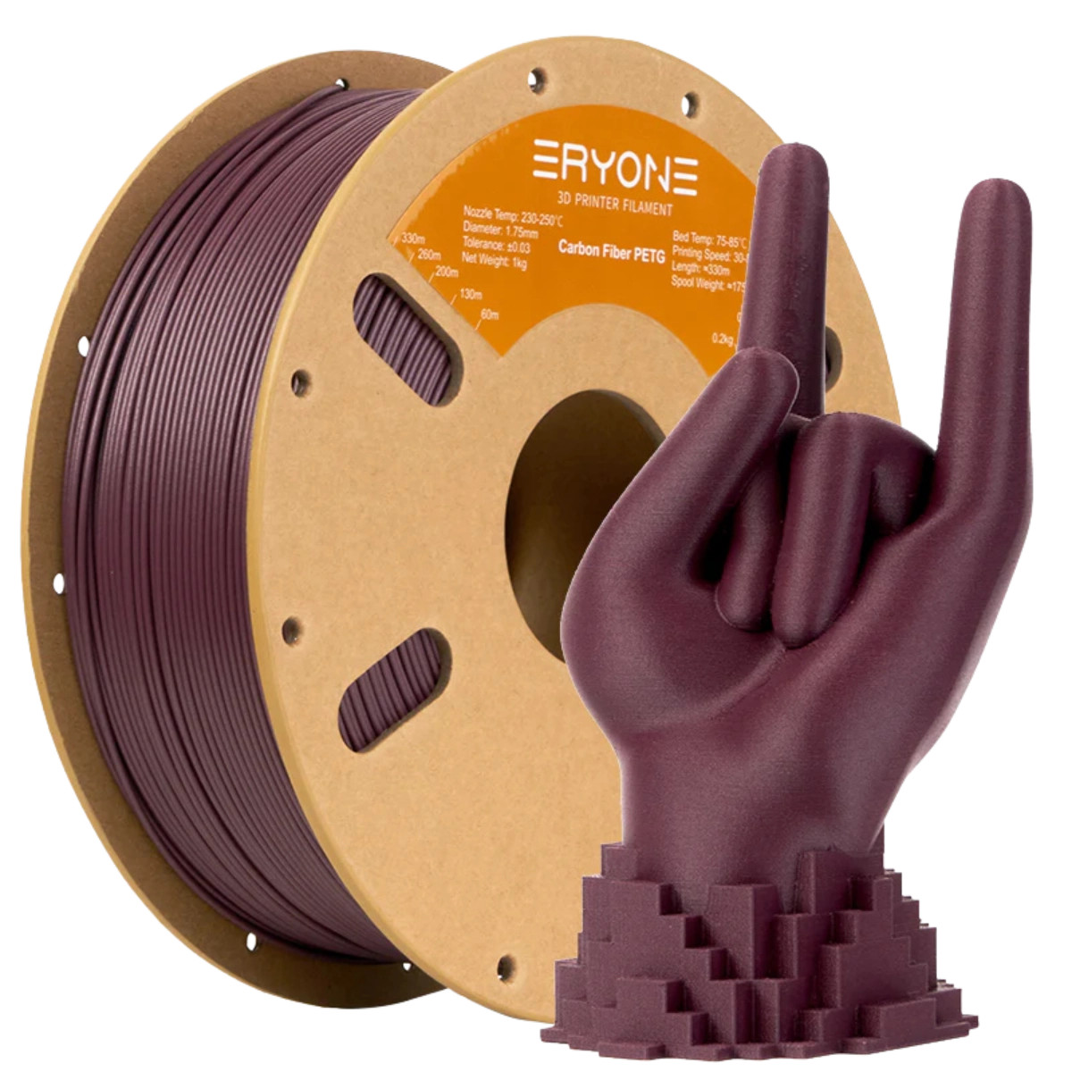 ASA Carbon Fiber Filament 1,75mm 1kg Eryone 3D Druck