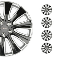 14 Inch Wheel Cover Guard Hub Cap Durable Snap On Abs Accessories Black Silver