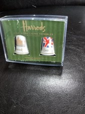 Harrods’ Bone China Souvenir  Thimbles In Box