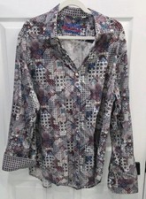 Robert Graham Mens 2XL Classic Fit Abstract Geo Print Long Sleeve Button Down