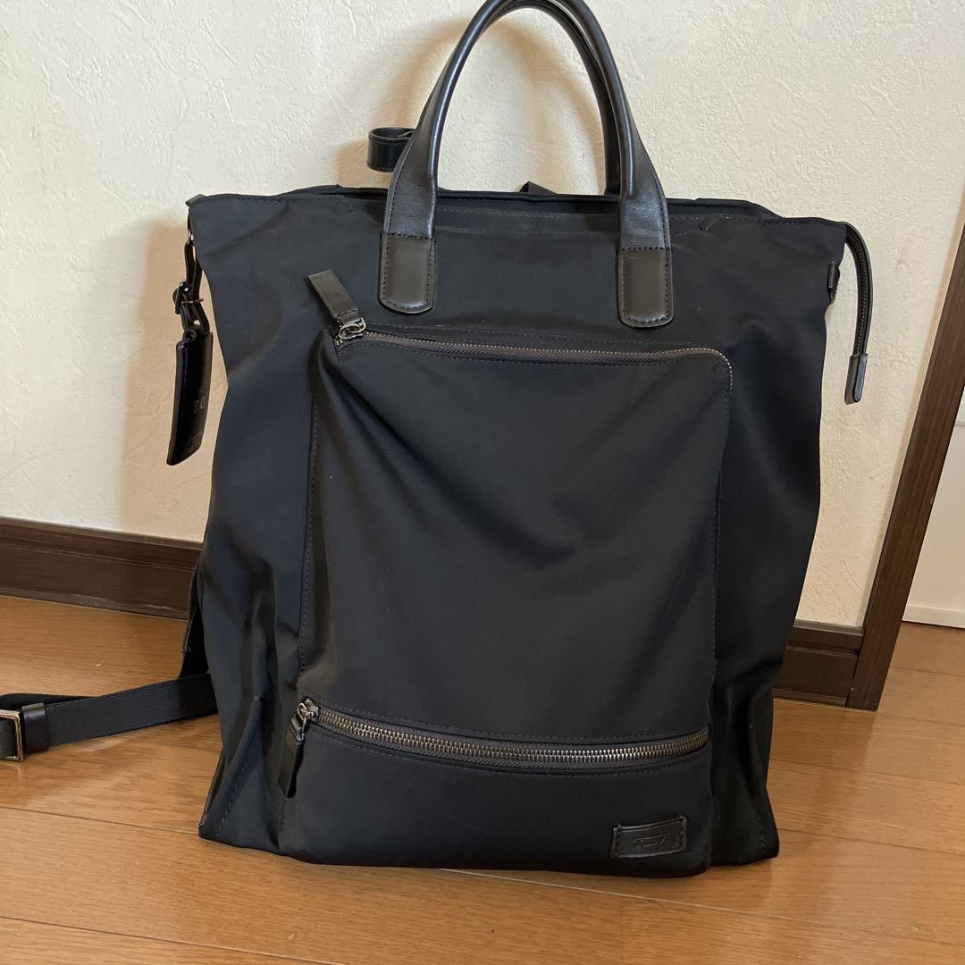 TUMI black nylon backpack model 748542 for travel and work