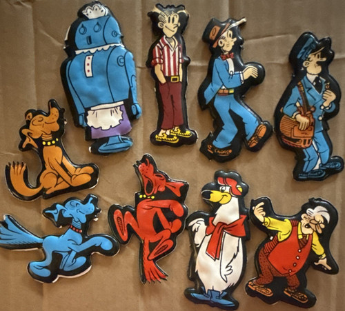 Lot of 9 VTG King Features Syndicate & Hanna-Barbera 1974 PuffyCartoon Magnets