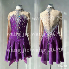 New Ice Figure Skating Dress Figure Skating Dress For Competition purple