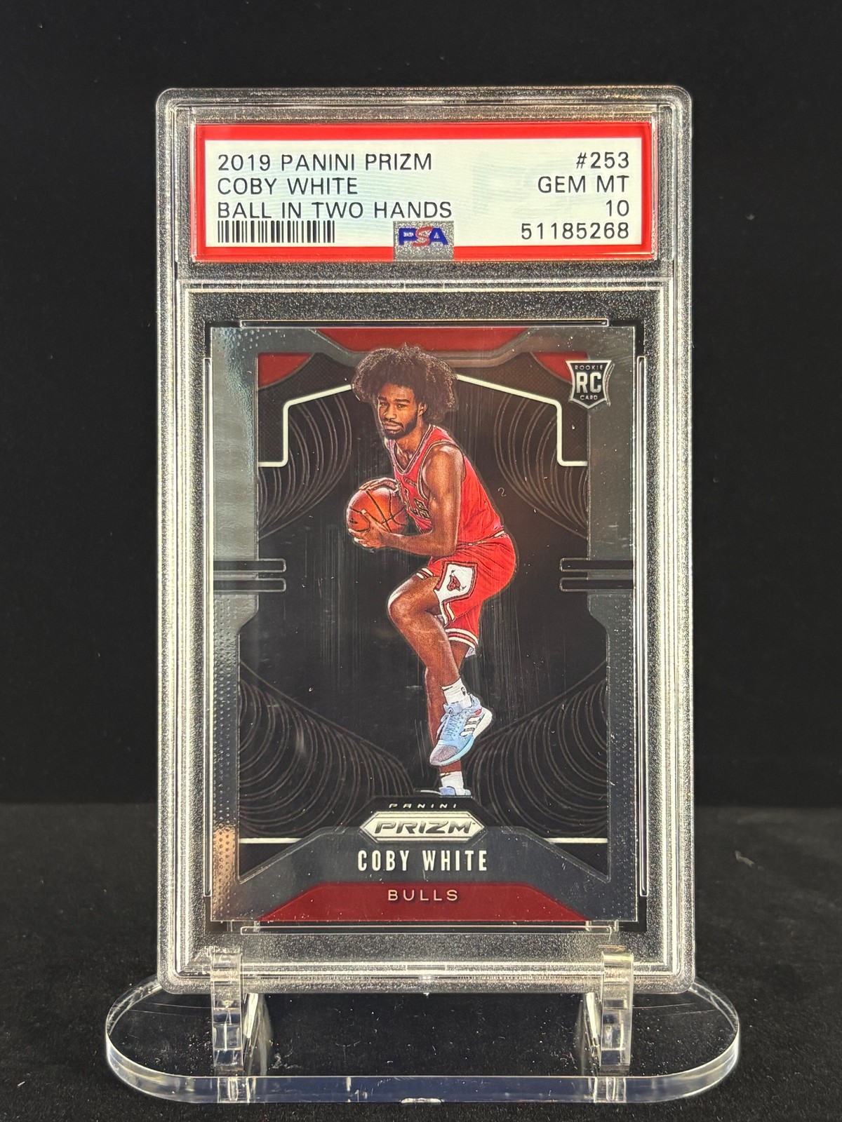 2019 Panini Prizm #253 Coby White Variation Right Side Showing PSA 10