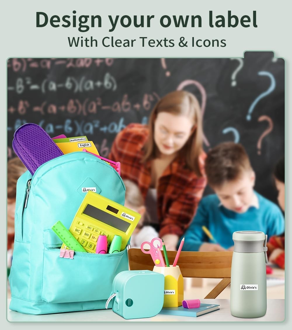 P12 PRO Mini Bluetooth Label Maker Portable Thermal Printer Green