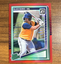 2025 Donruss Optic Red Prizm /99 Rated Prospect Blake Burke Brewers #179