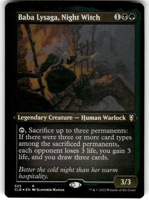Baba Lysaga, Night Witch (Foil Etched) Commander Legends: MTG  Foil