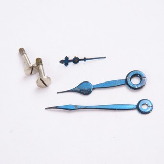 Waltham 16 Size Vanguard Blued Pocket Watch Hands & Steel Case Screws