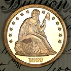 * 1869 ULTRA DCAM * PRISTINE++ GEM PROOF SEATED LIBERTY DOLLAR * FROM COLLECTION
