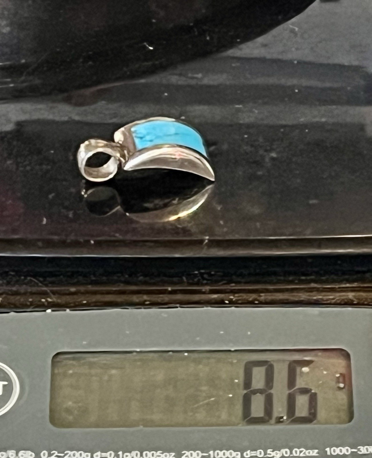 Vintage Sterling Silver Rectangular Turquoise Inl… - image 13