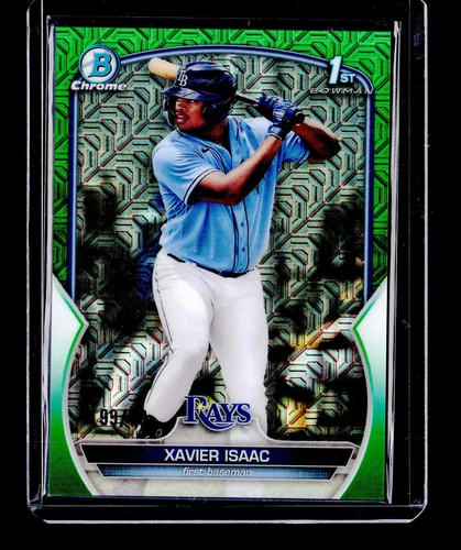 2023 Bowman Xavier Isaac Chrome Prospects Mojo Green #BCP-145 #99/99 BOOKEND!