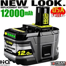 12.0Ah High Capacity Lithium-Ion Battery For RYOBI P108 18V 18 Volt One Plus New