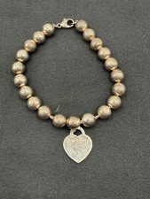Tiffany  Co. Return to Tiffany Heart Tag Bead Bracelet   Sterling Silver 925