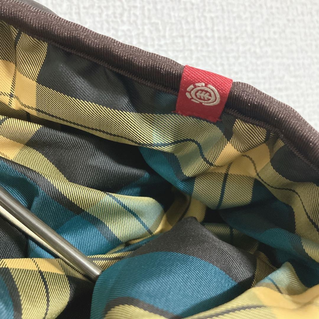 Reversible ELEMENT batting jacket check brown L - image 11