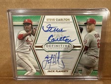 Steve Carlton & Jack Flaherty 2022 Topps Definitive Dual Auto Card #DAC-CF 1/10