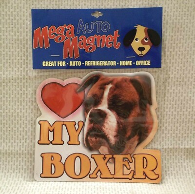 Love My Boxer Mega Auto Magnet New In Package