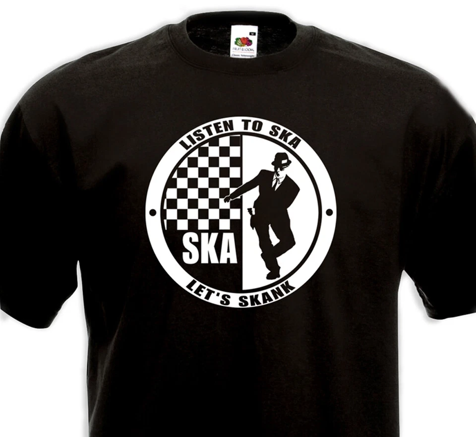 FRUIT OF THE LOOM T-SHIRT SKA Skank Rude Boy Specials Bad Manners Selecter Madness Skin 2 Tone