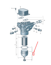 Couvercle de boîtier de filtre à huile moteur pour AUDI A6 Avant C7 03N115433B