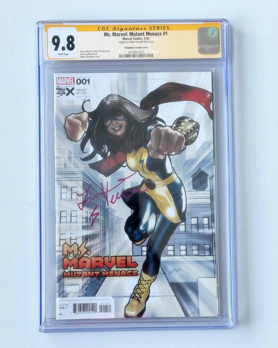 Ms Marvel: Mutant Menace 1 CGC 9.8 SS Signed By Iman Vellani