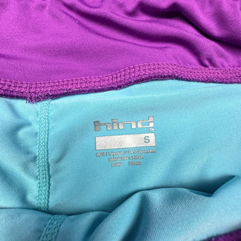 Saia atlética Hind Running Skort feminina pequena roxa azul embutida shorts academia - Imagem 4 de 4