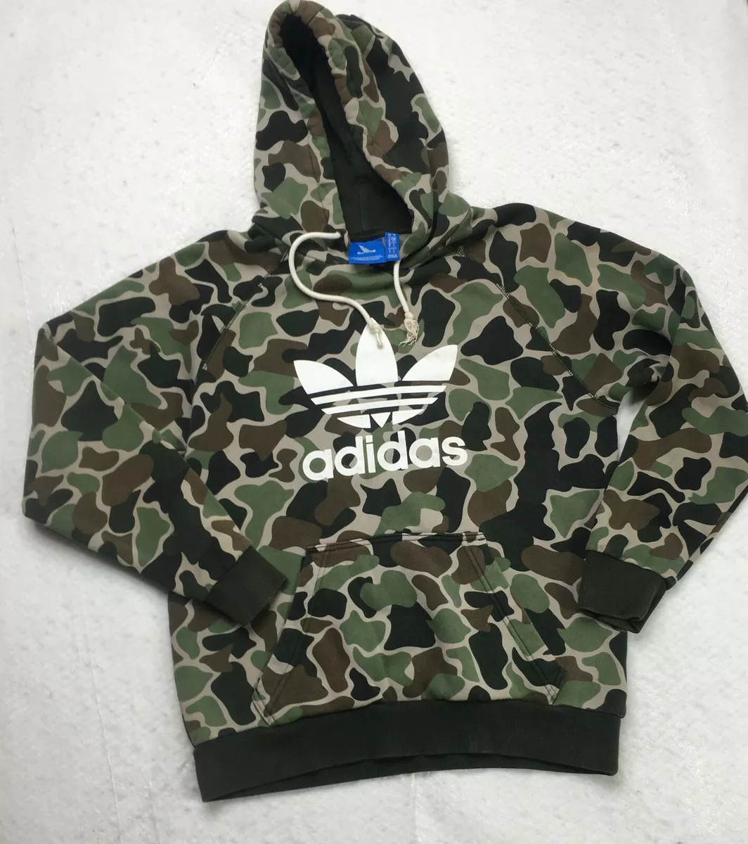 Adidas green on sale camo hoodie