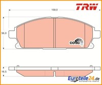 Bremsbelagsatz, Scheibenbremse Cotec Trw GDB3293 FüR Nissan