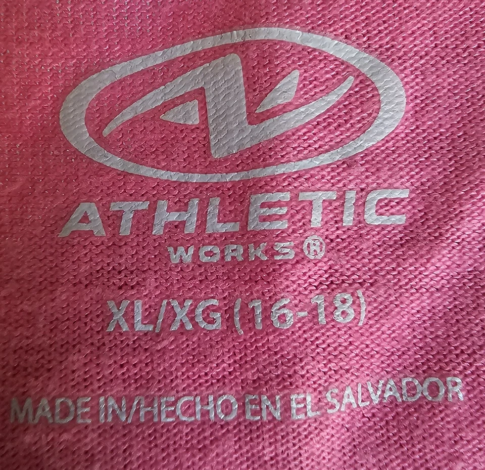Camisa blusa top mujer Athletic Works talla XL 16/18 X grande rosa Foto 2 de 4