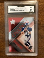 2007 Leaf Rookies & Stars Eli Manning #690/1000 Standing Ovation Red GMA 9 Mint