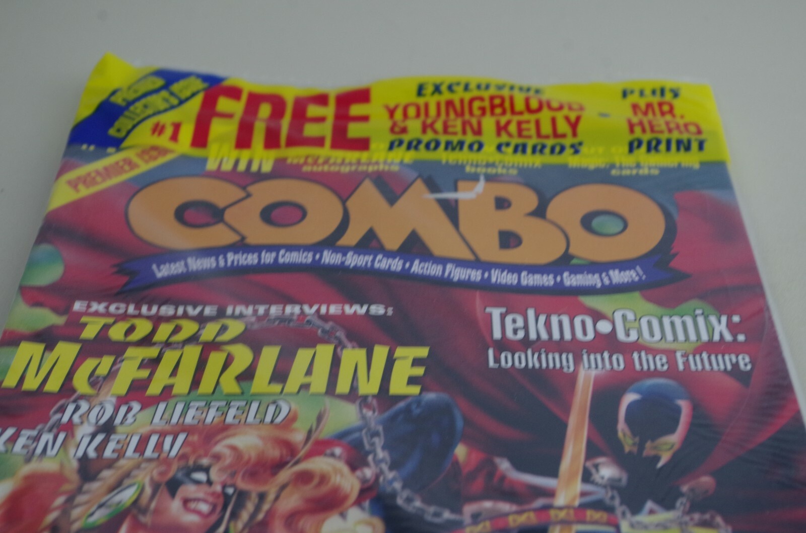Combo Magazine 11995Ken Kelly/Youngblood Promo Cards,Mr Hero Print