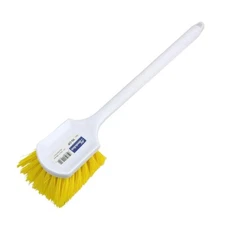 Magnolia Brush 73N 20-Inch White Nylon Utility Brush with Long Handle, 12 Pack