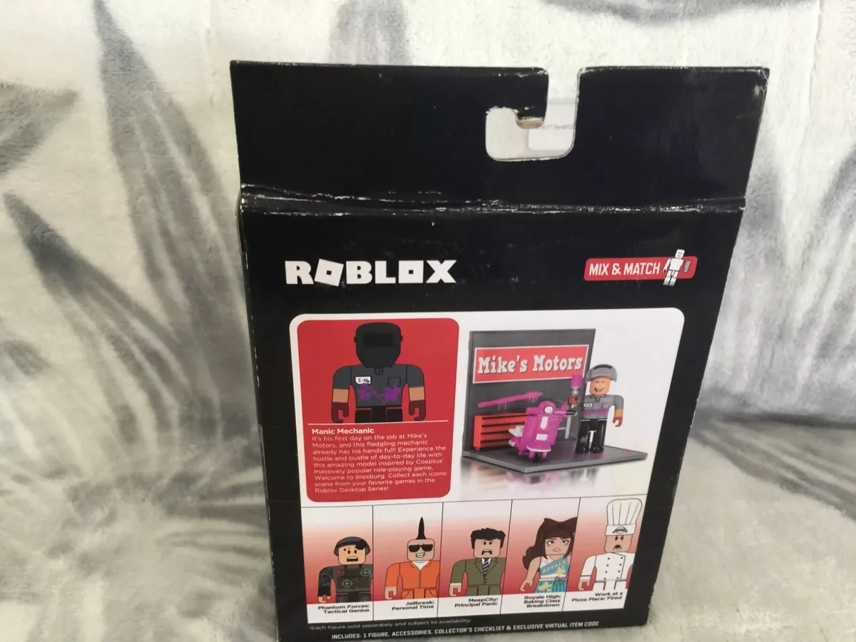 Roblox Welcome To Bloxburg Mechanic Mayhem Mike's Motors Action Figure w/  Code