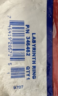 P37a EVINRUDE Johnson OMC 346462 Labyrinth Ring OEM Factory Boat