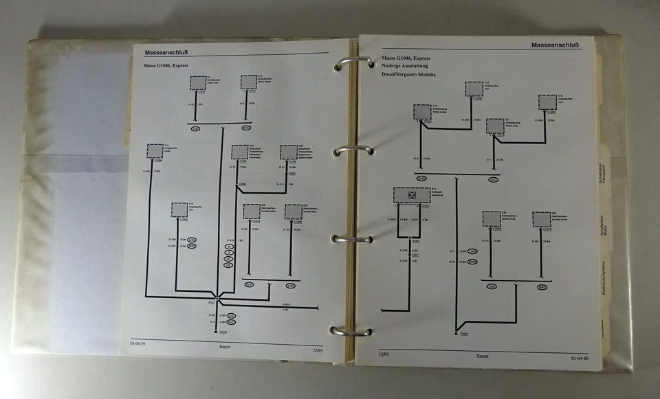 Manual de Taller Diagramas de Cableado / Eléctrico Ford Escort desde Año 1994 - Imagen 4 de 4