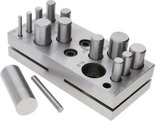 Steel Circle Disc Cutter Set with 14 Punches and Die. Tool for Cutting Accurate