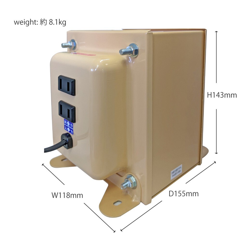 Nissyo NDF-1100E Voltage Converter Down Transformer 220V to 100V