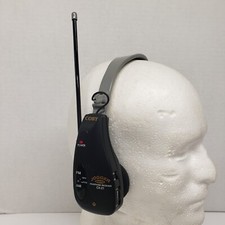 VTG Black Coby CX-21 AM/FM Receiver Radio Sports Foldable Jogger Headset Working