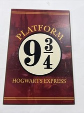 Harry Potter Platform 9 3/4 Hogwarts Express Wall Art Plaque 13x19