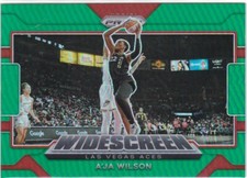 2022 Panini WNBA Green  Prizm #12  A’ja Wilson  Widescreen - Las Vegas Aces