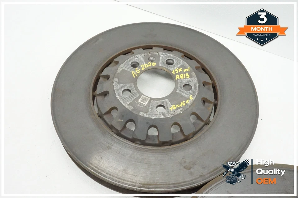 2019 - 2024 AUDI A6 C8 FRONT LEFT & RIGHT SIDE ROTOR BRAKE DISC SET OEM 15k mls - Image 2 of 4