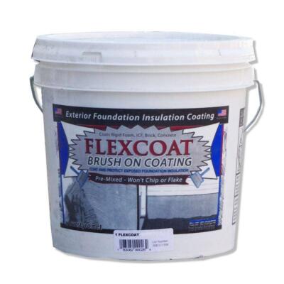 Concrete Grey FlexCoat Brush Foundation Coating 2 Gallon Protective Layer