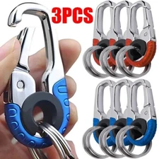 Stainless Steel Buckle Carabiner Keychain Key Ring Hook Lock Outdoor Climbing