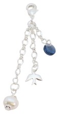 Better Than Buttons Dove Pearl Bridal Bouquet Charm Something Blue Jewelry