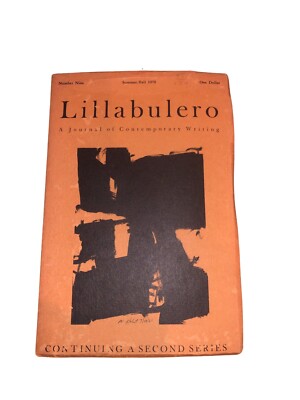 Lillabulero A Journal Of Contemporary Writing 1970 Continuing A Second Series